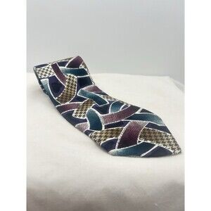 Pour Monsieur New York Paris Mens 100 % Silk Art Abstract Tie‎